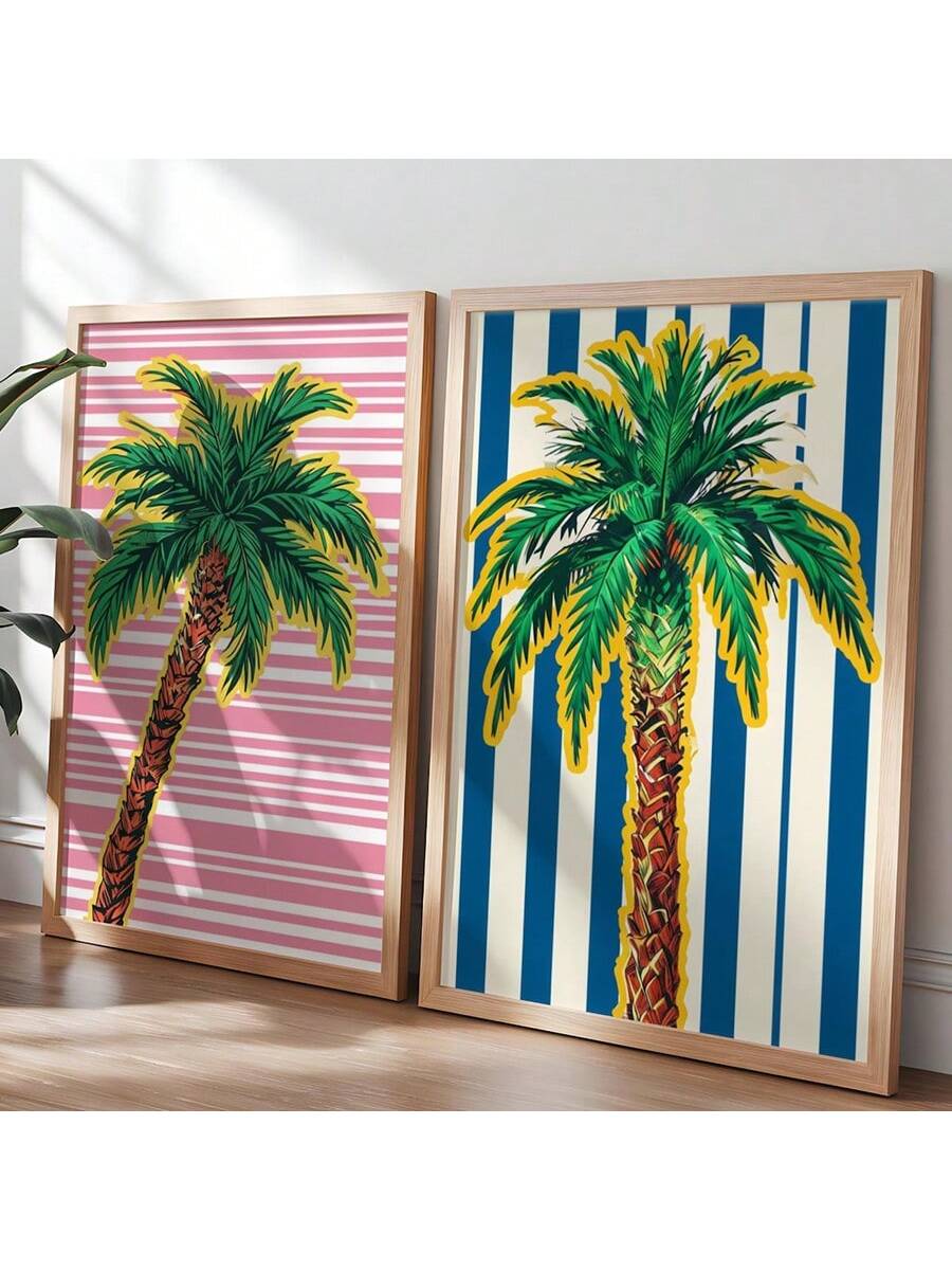 Transform your space with our Vibrant Tropical Palm Tree Wall Art Duo. These coastal boho canvas prints feature rich, vibrant palm imagery that instantly creates a sophisticated tropical atmosphere. Expertly crafted to complement both bedroom and living room décor, this art duo adds dimension and style to any wall. The balanced composition delivers both visual impact and refined elegance, making it an essential element for design-conscious interiors.