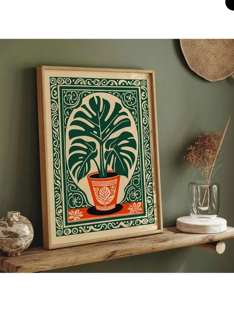 Transform your space with this stunning bohemian botanical wall art print. Featuring vibrant tropical plants in rich, multicolor hues, this canvas piece brings natural beauty and boho charm to any room. Available in both framed and unframed options, it's crafted on durable, waterproof canvas that maintains its vivid colors for years. Perfect for dining rooms, bedrooms, or living spaces seeking an artistic, nature-inspired accent. The graphic botanical design adds visual interest while complementing modern a