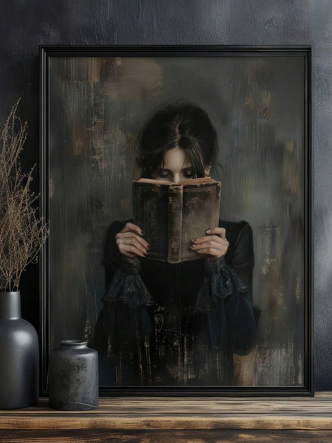 Elevate your space with this striking Victorian Woman Reading canvas, a sophisticated addition to any dark academia aesthetic. Featuring a meticulously rendered portrait of a woman immersed in literature, this piece captures the romance and intellectual allure of classic scholarly environments. The rich, moody tones and period-authentic styling make it an ideal choice for book enthusiasts, students, and collectors who appreciate timeless elegance. Whether displayed in a library, study, or bedroom, this canv