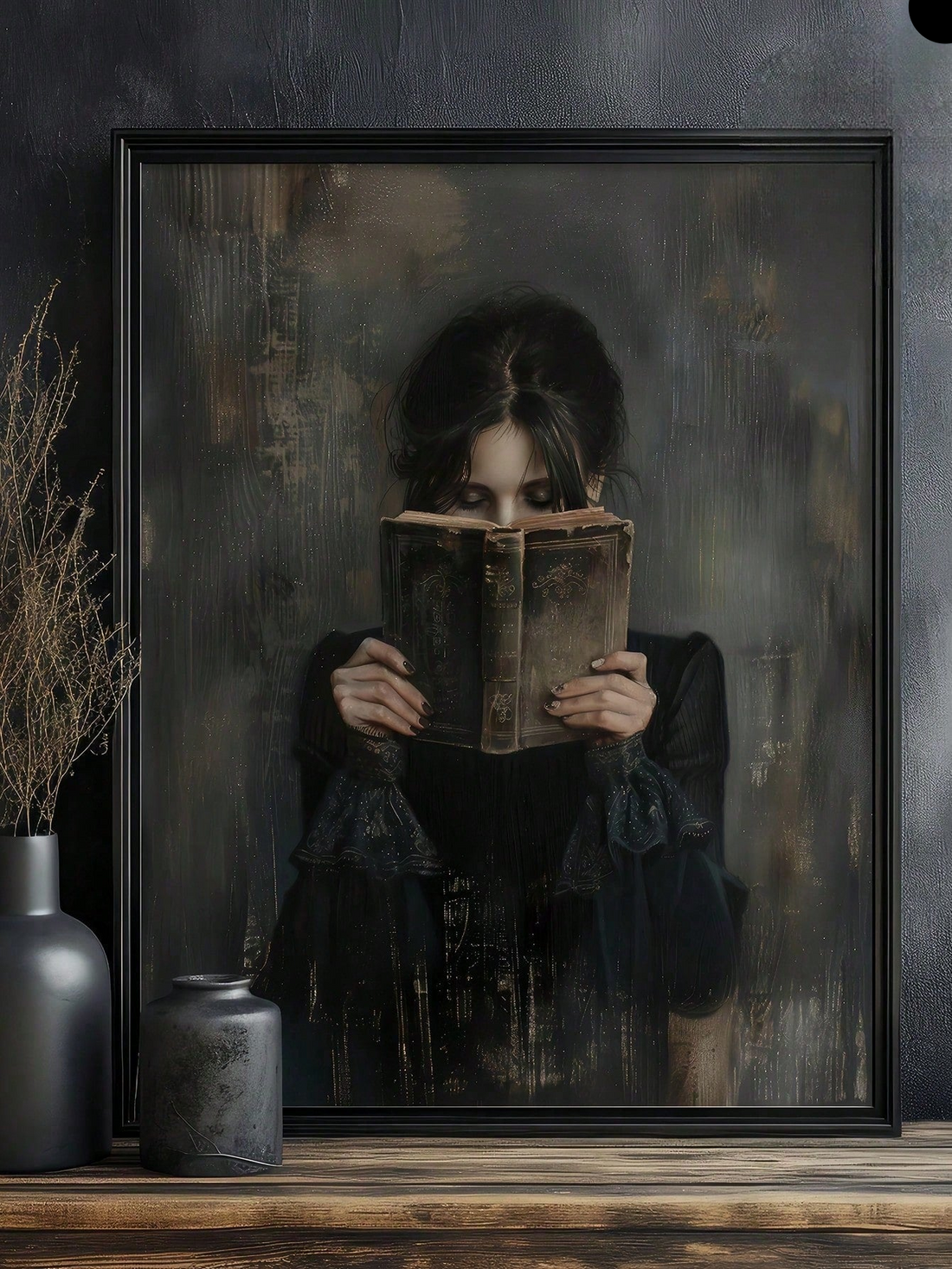 Elevate your space with this striking Victorian Woman Reading canvas, a sophisticated addition to any dark academia aesthetic. Featuring a meticulously rendered portrait of a woman immersed in literature, this piece captures the romance and intellectual allure of classic scholarly environments. The rich, moody tones and period-authentic styling make it an ideal choice for book enthusiasts, students, and collectors who appreciate timeless elegance. Whether displayed in a library, study, or bedroom, this canv