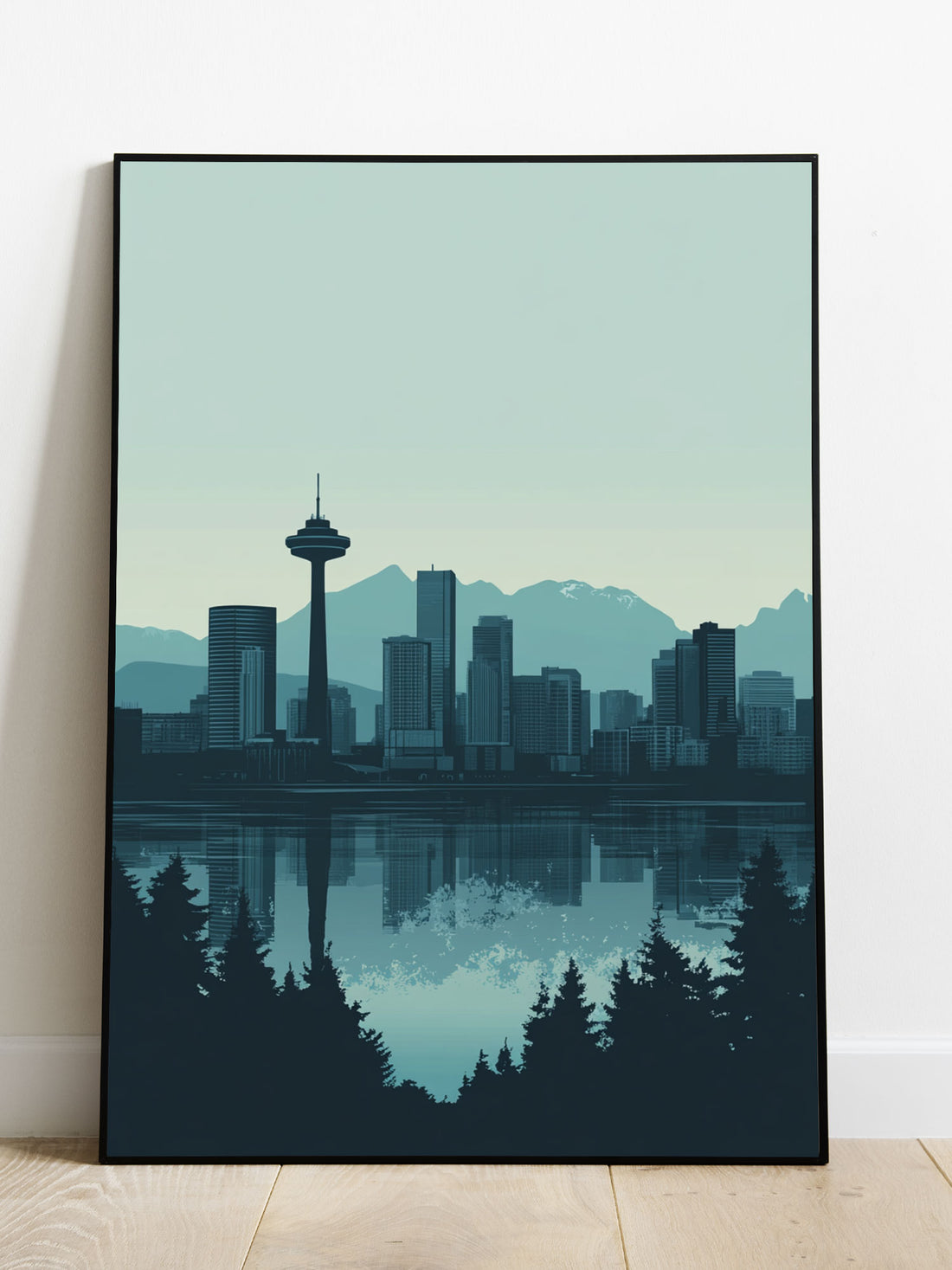 Update your living room, sofa backdrop or bedside decoration with this stunning vintage blue city canvas poster. With its detailed design and high-quality canvas material, this wall art is the perfect addition to your home decor. No frame needed, making it easy to hang and enjoy.