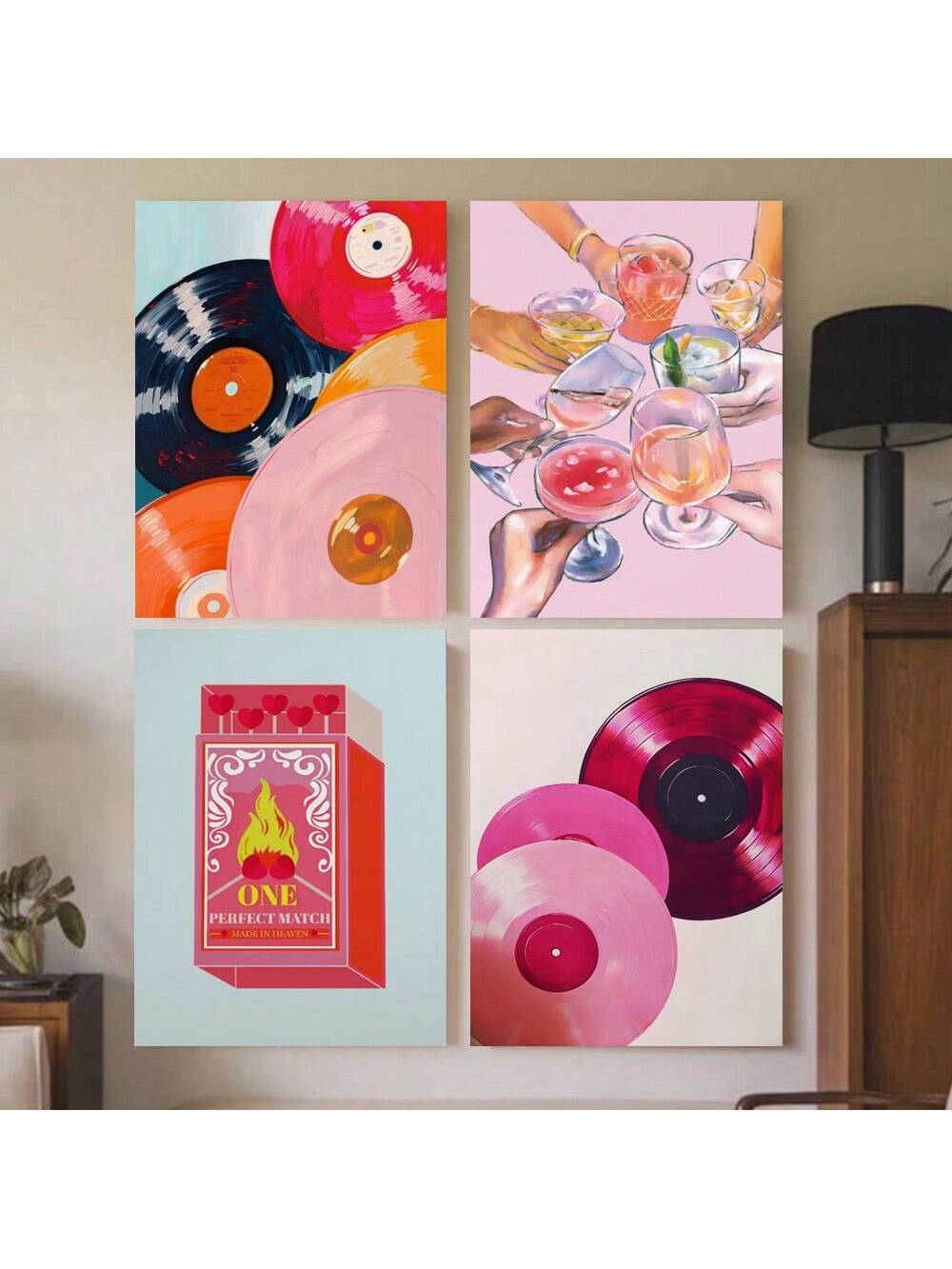 Transform your home into a retro haven with our Vintage-Inspired Wall Art Set. Featuring nostalgic matchbox and vinyl record prints, this eclectic décor piece adds a touch of nostalgia to any room. Handpicked to bring vintage charm to your home, this set is a must-have for lovers of all things retro.