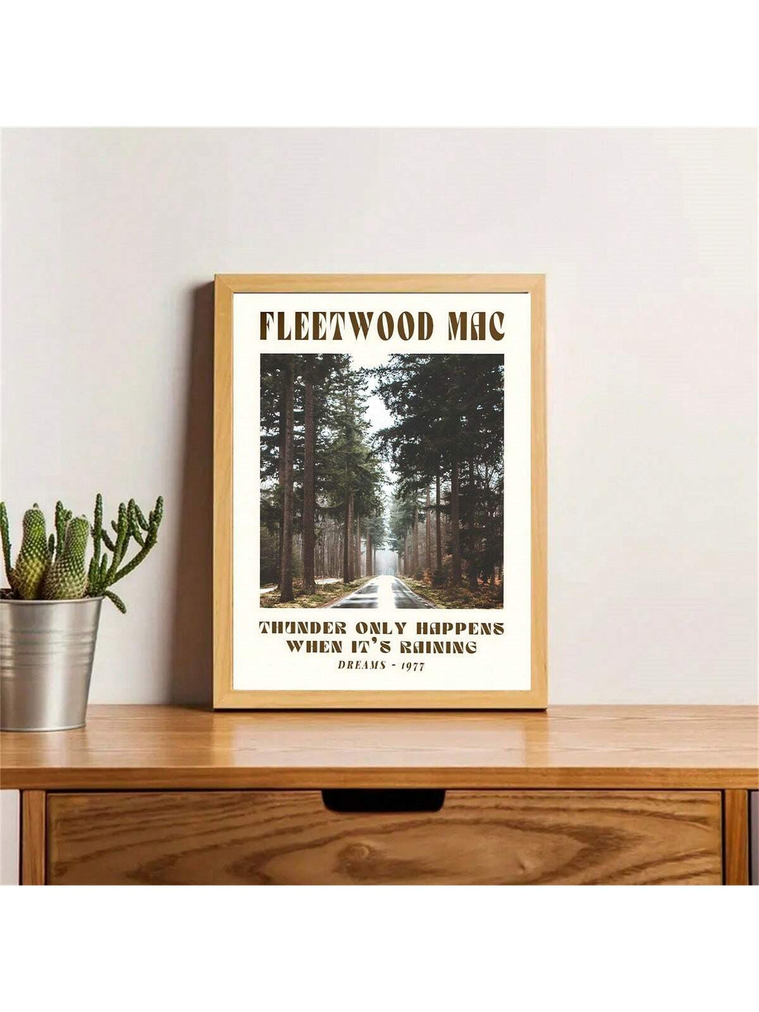 This vintage poster is a must-have for music lovers and adds a touch of retro to any home decor. Featuring Fleetwood, this frameless wall art brings a piece of the 70s to your space. Perfect for adding a unique and nostalgic touch to any room.