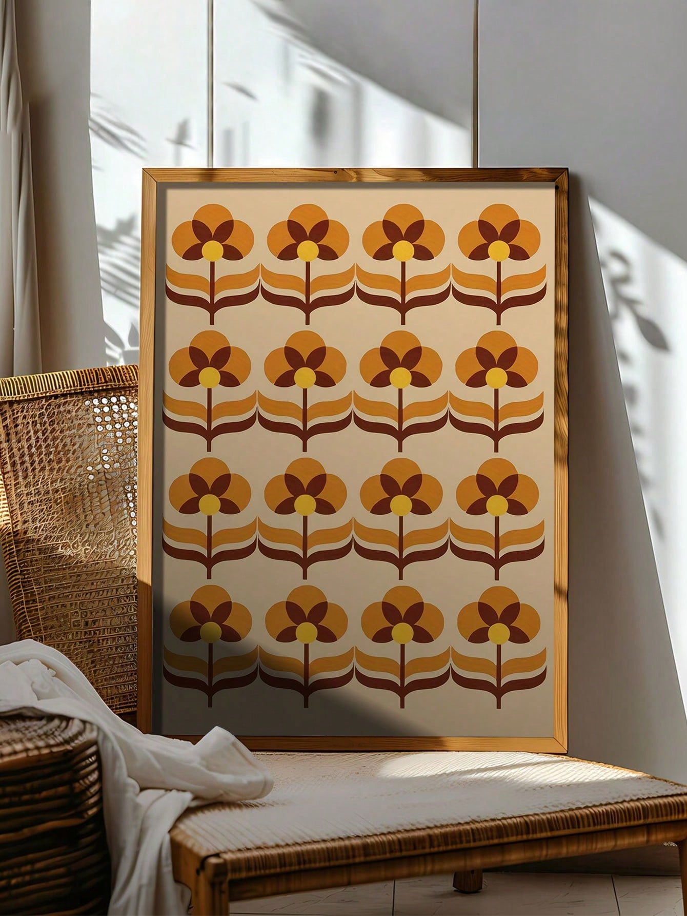 Transform your space with this authentic Vintage 70s Floral Canvas Wall Art Print. This frameless poster captures the iconic aesthetic of 1970s floral design, offering versatile decor for living rooms, kitchens, bedrooms, and bathrooms. The durable canvas material ensures longevity while the vibrant retro pattern adds character and nostalgic charm to any interior setting.