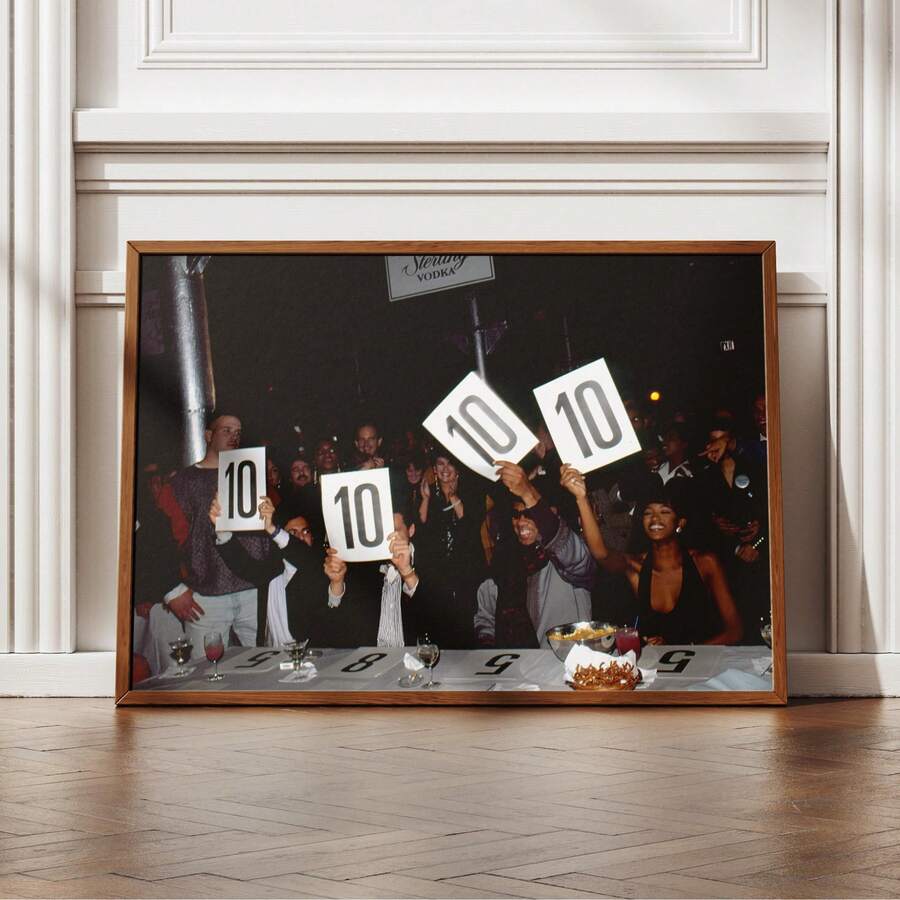 Vintage 90s fashion party canvas wall art