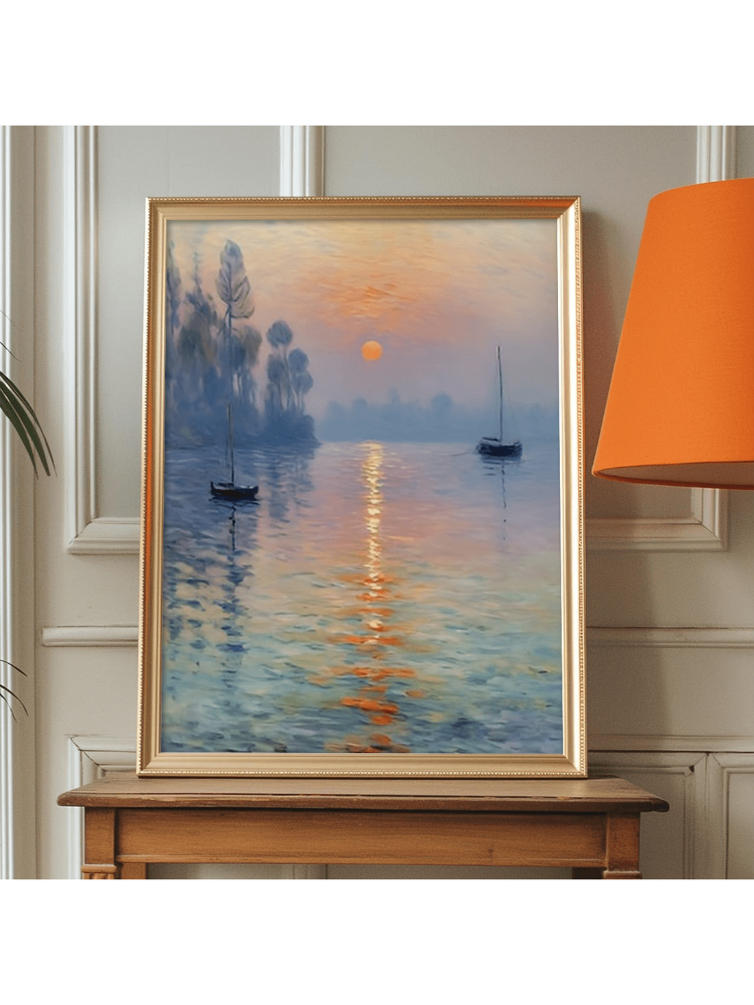 Enhance your space with this Vintage Abstract Rising Sun Canvas Art, featuring impressionist style that brings warmth and character to any room. Ideal for bedrooms, living rooms, or offices, this artwork introduces a timeless aesthetic with rich textures and vibrant tones that evoke a serene sunrise. Its versatile design complements diverse decor schemes, making it a sophisticated choice to elevate your interior environment.