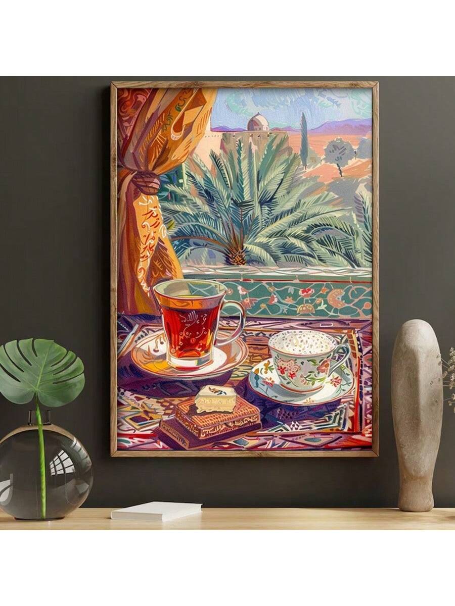 Elevate your space with this Vintage Arabic Tea Canvas Poster, featuring an elegant Art Deco design that blends cultural charm with timeless style. Perfect for both home and office, this unframed print adds a sophisticated touch to any décor, celebrating the rich heritage of Arabic tea culture while enhancing your environment with refined artistic flair.