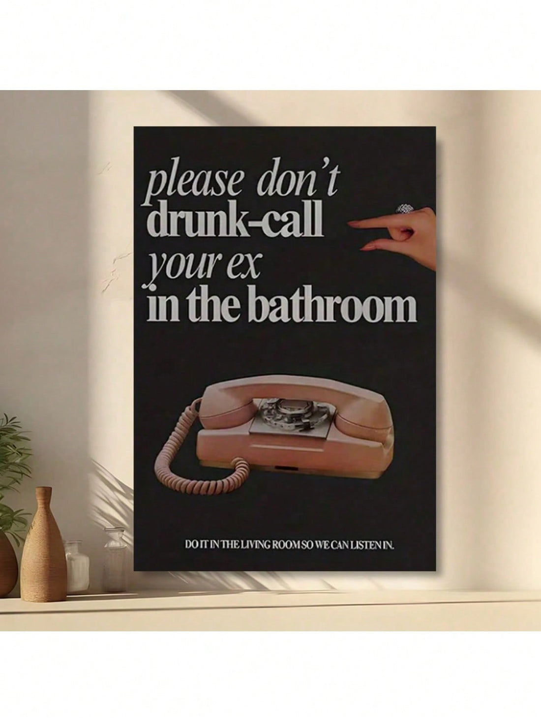 Add a touch of retro charm to your bathroom with this Vintage Bathroom Quote Poster. Featuring a funky aesthetic, it’s designed to enhance your home décor while sparking conversation. Perfect as a unique gift or a stylish accent, this wall art combines vintage vibes with modern flair to create an inviting atmosphere. Durable and easy to hang, it’s an expert choice for those seeking distinctive, tasteful decoration.