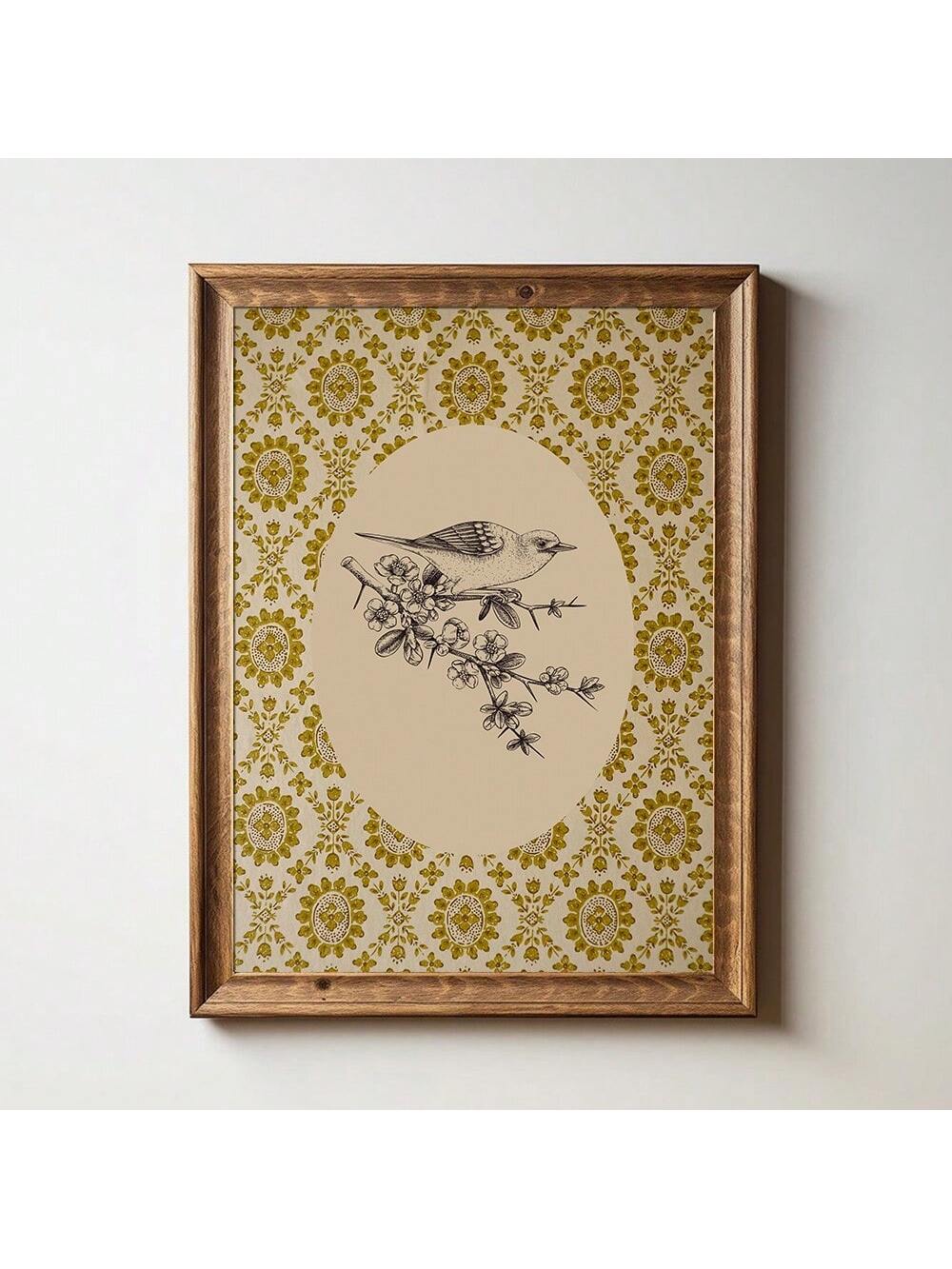 Elevate your space with this striking vintage bird abstract canvas print, where timeless artistry meets contemporary design. Featuring intricate antique patterns rendered in muted, sophisticated tones, this piece captures the essence of rustic farmhouse aesthetics while maintaining an artistic edge.