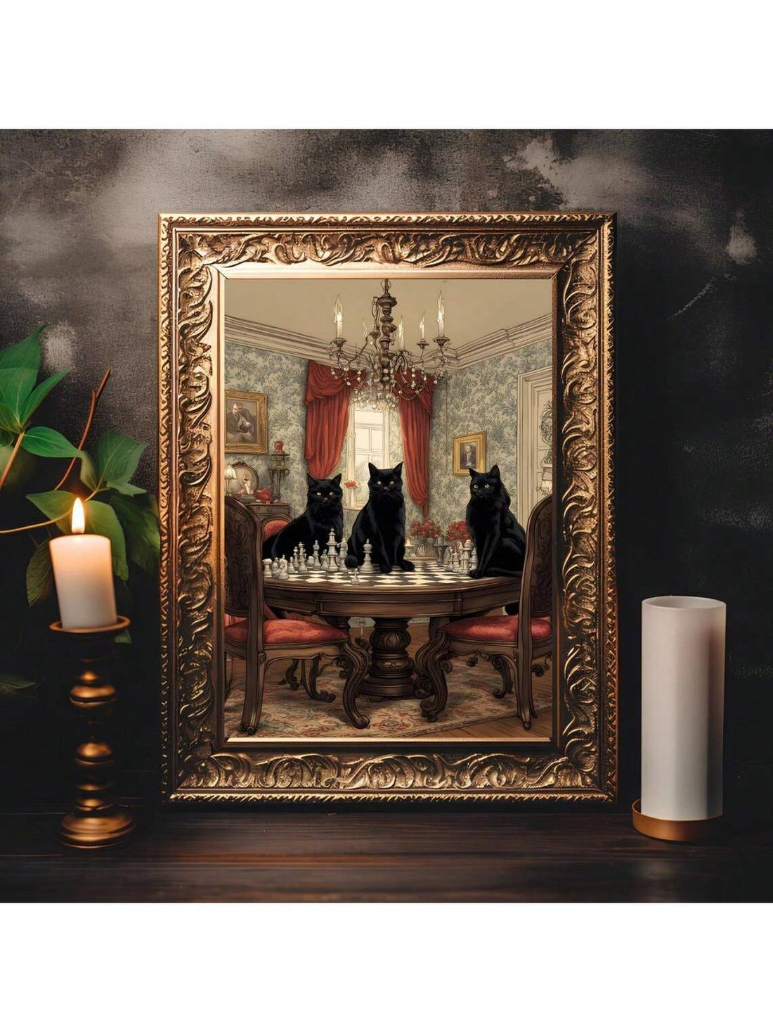 Elevate your space with the Vintage Black Cat Last Supper Poster, a striking piece of dark academia art that blends classic symbolism with a modern, mysterious twist. Perfect for chic home decor or as a unique gift, this poster adds depth and intrigue to any room. Its vintage aesthetic and thoughtful design make it an ideal choice for those who appreciate art that sparks conversation and complements sophisticated interiors.
