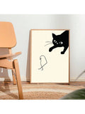 Enhance your home decor with the timeless appeal of the Vintage Black Cat Wall Art. Featuring a minimalistic canvas painting, this piece adds a touch of elegance and sophistication to any room. The vintage black cat design adds a sense of nostalgia and warmth, making it a perfect addition to your home.