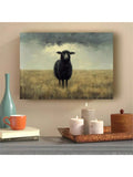 Add rustic charm to your living space with this sophisticated Vintage Black Sheep Canvas Art Print. This unframed piece showcases a timeless pastoral motif executed with meticulous attention to detail. The monochromatic palette ensures versatile placement in various interior design schemes, while the vintage aesthetic adds character and depth to any wall. Perfect for farmhouse, traditional, or eclectic décor styles.