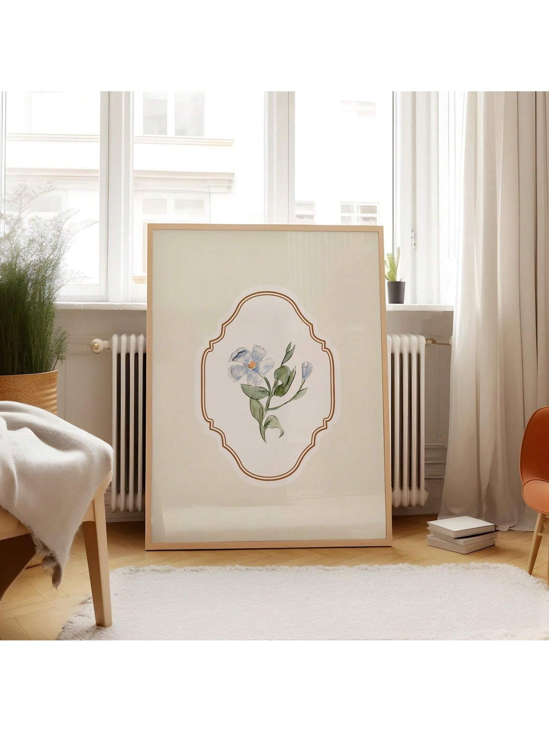 Enhance your cottagecore-inspired space with this Vintage Blue Floral Wall Art Print. Printed on high-quality frameless canvas, it offers an elegant and timeless aesthetic perfect for bedrooms and living rooms. The delicate blue floral design brings a serene, natural touch that complements rustic and vintage decor styles, creating a calming atmosphere while adding refined visual interest.