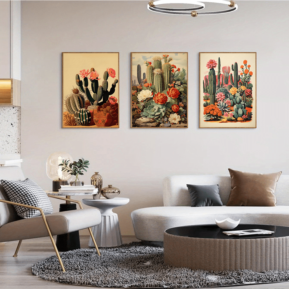 This vintage cactus wall art featuring a desert cowboy is the perfect addition to your minimalist home decor. With its classic design and muted colors, it adds a touch of nostalgia and warmth to any room. Made from high-quality materials, it is a durable and stylish piece for any art enthusiast.