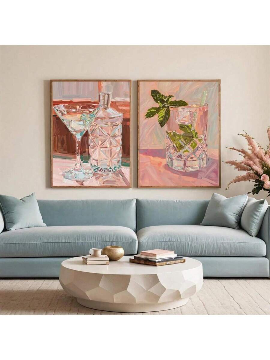 Elevate your kitchen or dining space with this sophisticated vintage-inspired bar cart art print.