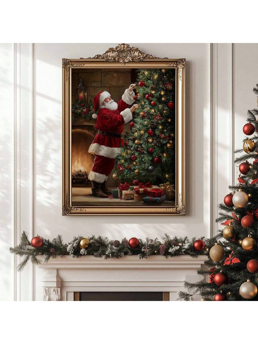 Transform your holiday space with this charming vintage Christmas book pile wall art. This expertly crafted framed oil painting captures the nostalgic warmth of classic literature stacked with festive flair, featuring rich, layered brushwork that brings authentic character to any room. The carefully curated color palette blends deep jewel tones with golden accents, creating an inviting focal point that celebrates both literary tradition and seasonal elegance. Perfect for those who appreciate timeless aesthe