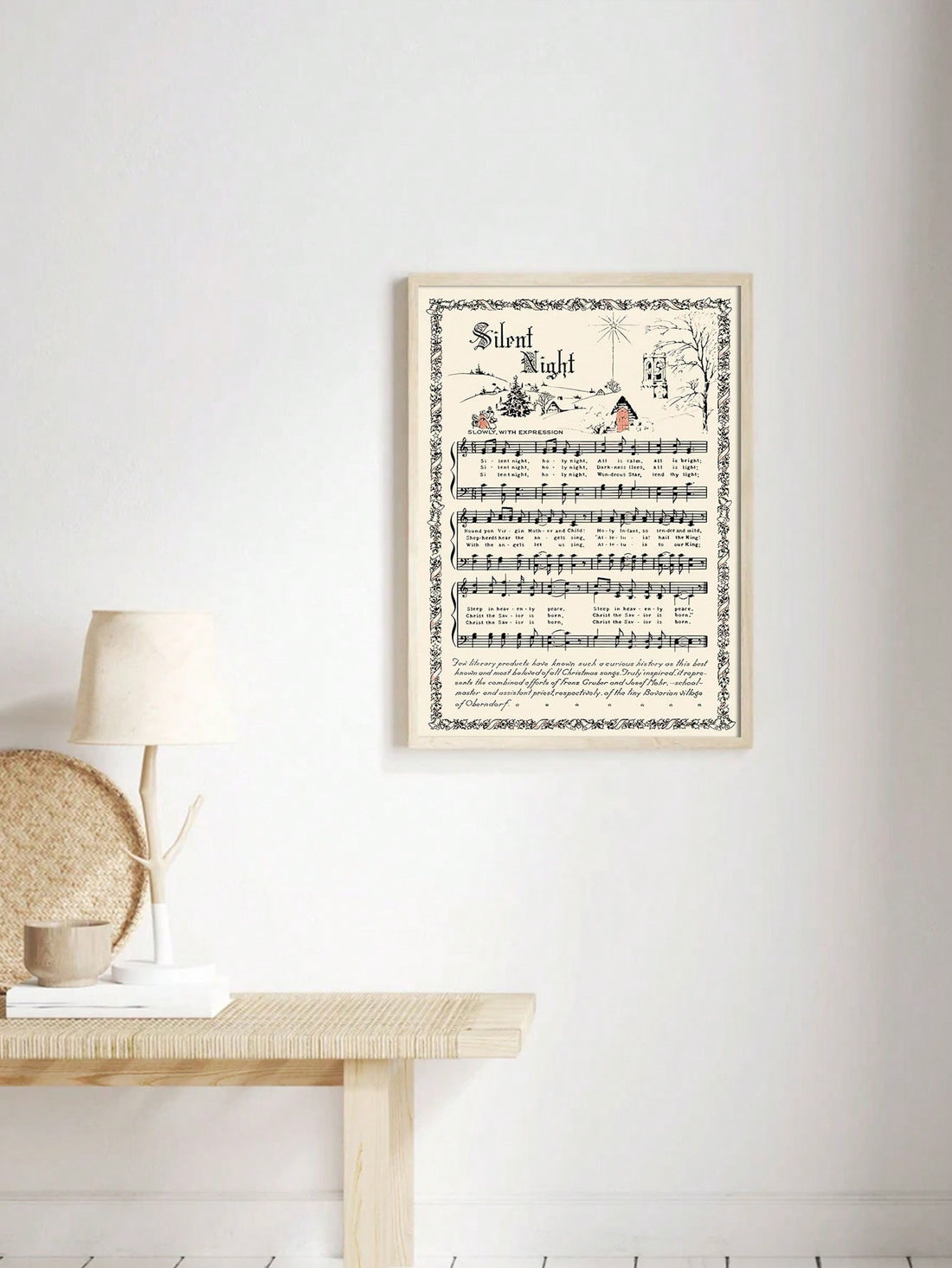 Enhance your holiday decor with our Vintage Christmas Carol Canvas Print. This high-quality, unframed wall art is made of waterproof material, ensuring long-lasting use for years to come. Add a touch of holiday cheer to any room with this charming and unique piece.