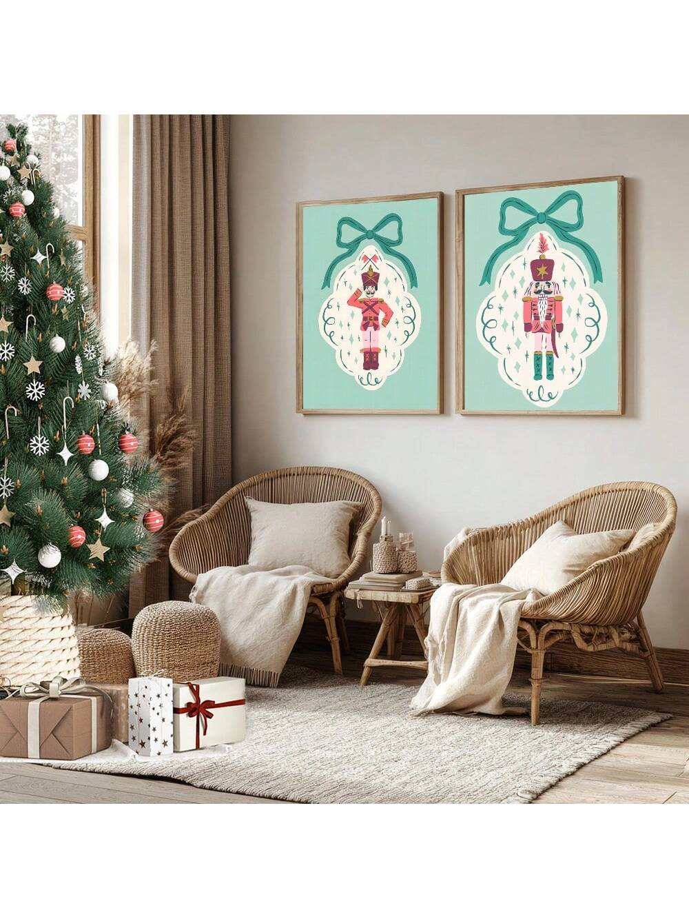 Bring timeless holiday charm into your space with this vintage-inspired Christmas nutcracker canvas print. Featuring classic nutcracker imagery rendered in rich, nostalgic tones, this piece captures the warmth and elegance of traditional holiday décor. The high-quality canvas construction ensures durability and vibrant color retention, making it a lasting addition to your collection. Perfect for creating a festive focal point in your living room, bedroom, or office, this wall art complements both contempora