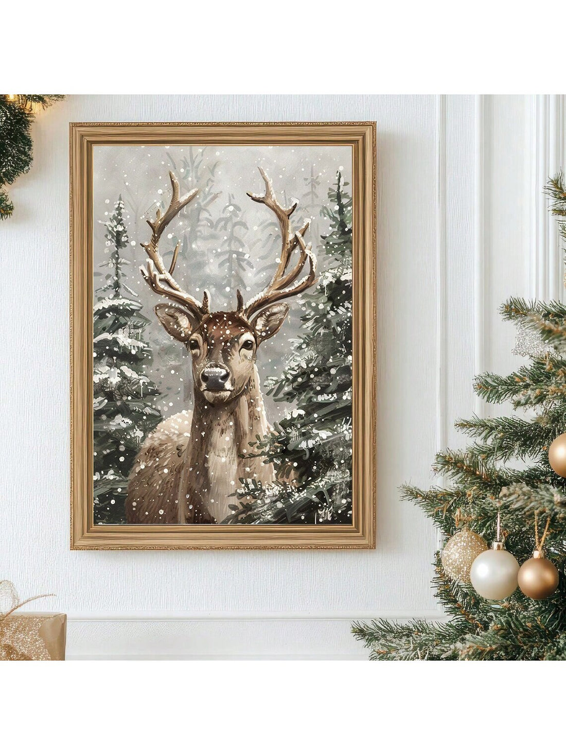 Elevate your holiday decor with this Vintage Christmas Reindeer Wall Art, expertly crafted on rustic canvas. Its timeless design adds warmth and classic charm to any room, creating a cozy and festive atmosphere. Durable and easy to hang, this piece offers seasonal elegance that complements traditional or farmhouse-style interiors seamlessly. Ideal for bringing subtle, nostalgic holiday spirit to your home year after year.