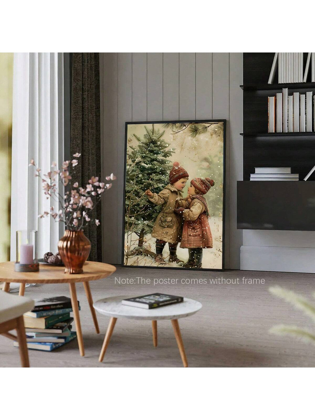 Bring timeless holiday charm to any space with this vintage-inspired Christmas tree canvas art. Featuring classic design elements and warm, nostalgic aesthetics, this piece captures the spirit of traditional celebrations while complementing modern interiors. Perfect for creating festive ambiance in your home, office, or commercial setting like a cafe, this canvas art adds character and seasonal warmth without overwhelming your decor. The durable canvas construction ensures lasting quality, making it an inve