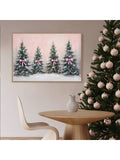 Elevate your seasonal décor with this sophisticated canvas wall art featuring a vintage-inspired Christmas tree adorned with a delicate pink bow. The minimalist design seamlessly complements contemporary interiors, offering a refined alternative to traditional holiday aesthetics. Rendered on premium canvas and expertly framed, this piece brings understated elegance to any room while maintaining the warmth of festive charm. Perfect for those seeking to balance modern sensibilities with timeless seasonal appe