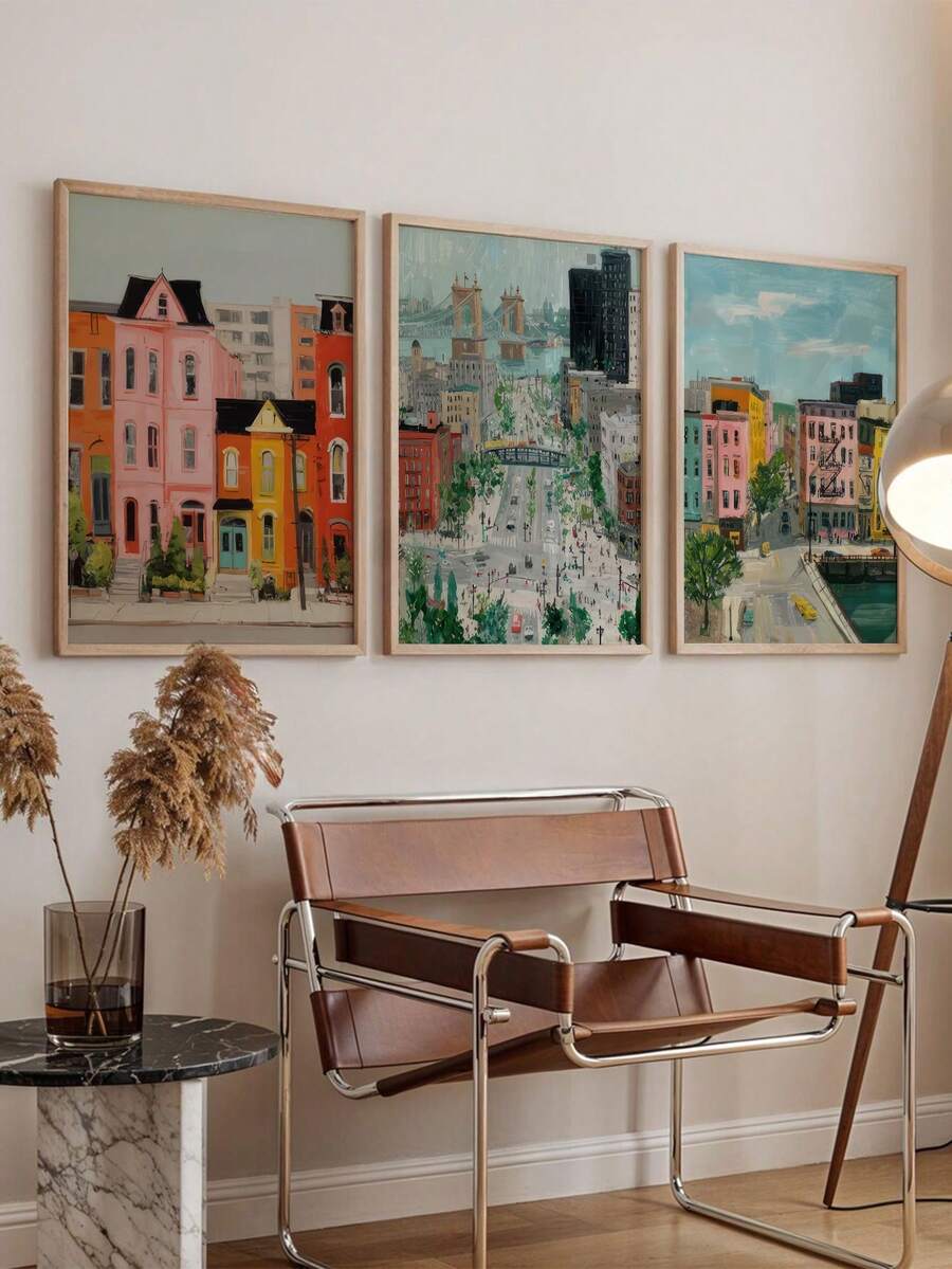 Bring Cincinnati's iconic skyline to life with this minimalist poster set. Featuring clean lines and modern design, these prints capture the essence of Ohio's vibrant riverfront city. Perfect for living rooms, bedrooms, dining areas, or bathrooms, this multicolor graphic art adds character to any space. Printed on quality chemical fiber material, each poster celebrates the city's unique architectural charm. Ideal for travelers, locals, or anyone seeking distinctive wall decor that tells a story.
