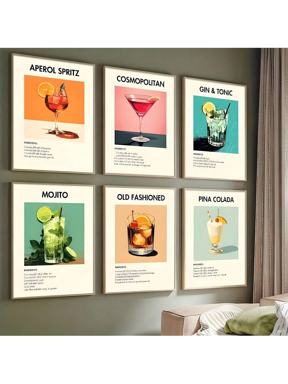 This Vintage Classic Cocktail Wall Art features minimalist alcohol prints designed to elevate the ambiance of kitchens, clubs, and bars. Its clean, vintage-inspired style provides a sophisticated touch, perfect for enhancing any space where cocktails are enjoyed. Crafted with attention to detail, it blends timeless design with modern minimalism to create a refined decorative statement for enthusiasts and professionals alike.