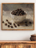 Vintage Coffee Bean Still Life Oil Painting Farmhouse Canvas Poster