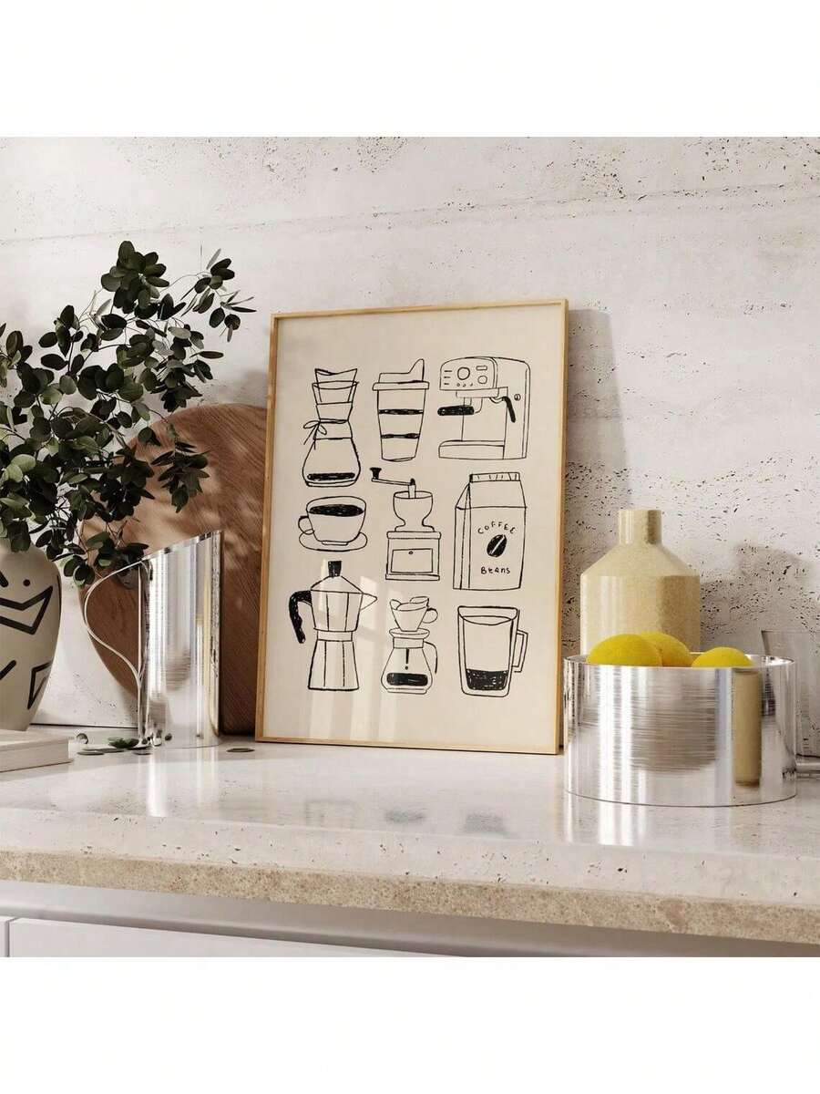 Elevate your coffee bar or kitchen with this expertly curated vintage coffee cup canvas art print. The piece combines nostalgic aesthetic appeal with practical design, featuring a framed presentation that arrives ready to display.