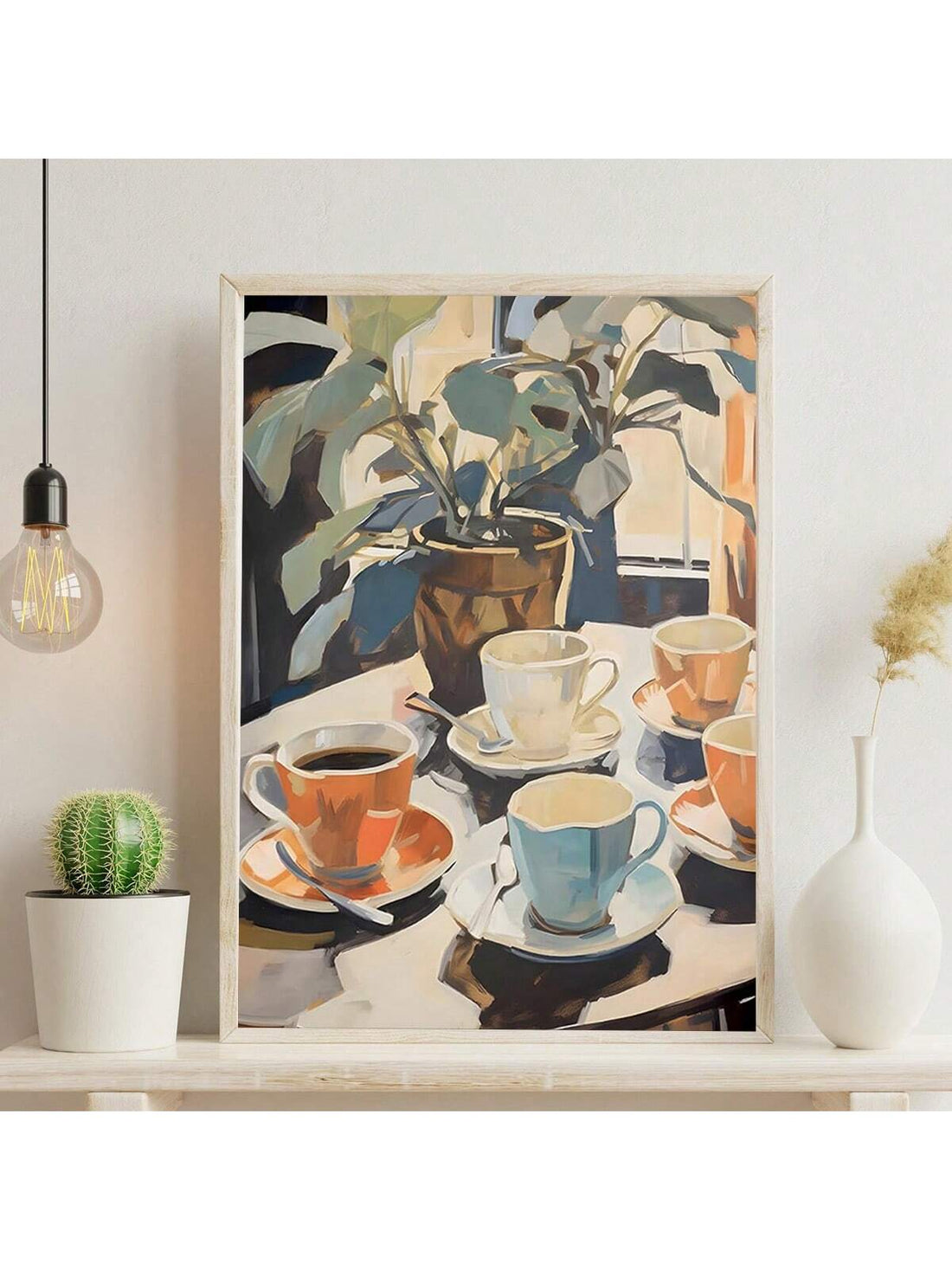 Enhance your kitchen or living space with this Vintage Coffee Cups Canvas Wall Art. Featuring a timeless design, this decorative painting adds a warm, nostalgic touch to your home. Crafted on high-quality canvas, it is lightweight and easy to hang, making installation effortless. Perfect for coffee lovers seeking to blend style and comfort, this artwork complements various interior themes while creating an inviting atmosphere.