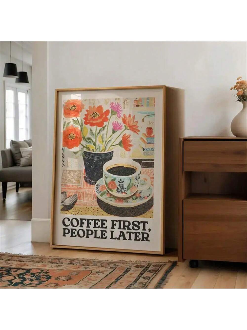 Elevate your space with this striking vintage coffee wall art canvas print, where timeless aesthetics meet contemporary design. The vibrant floral composition brings warmth and character to kitchens, living rooms, and coffee nooks, creating an inviting focal point that sparks conversation. Crafted with attention to detail, this piece celebrates the coffee culture while adding sophisticated color and personality to your walls. An ideal selection for coffee enthusiasts and design-conscious homeowners seeking 