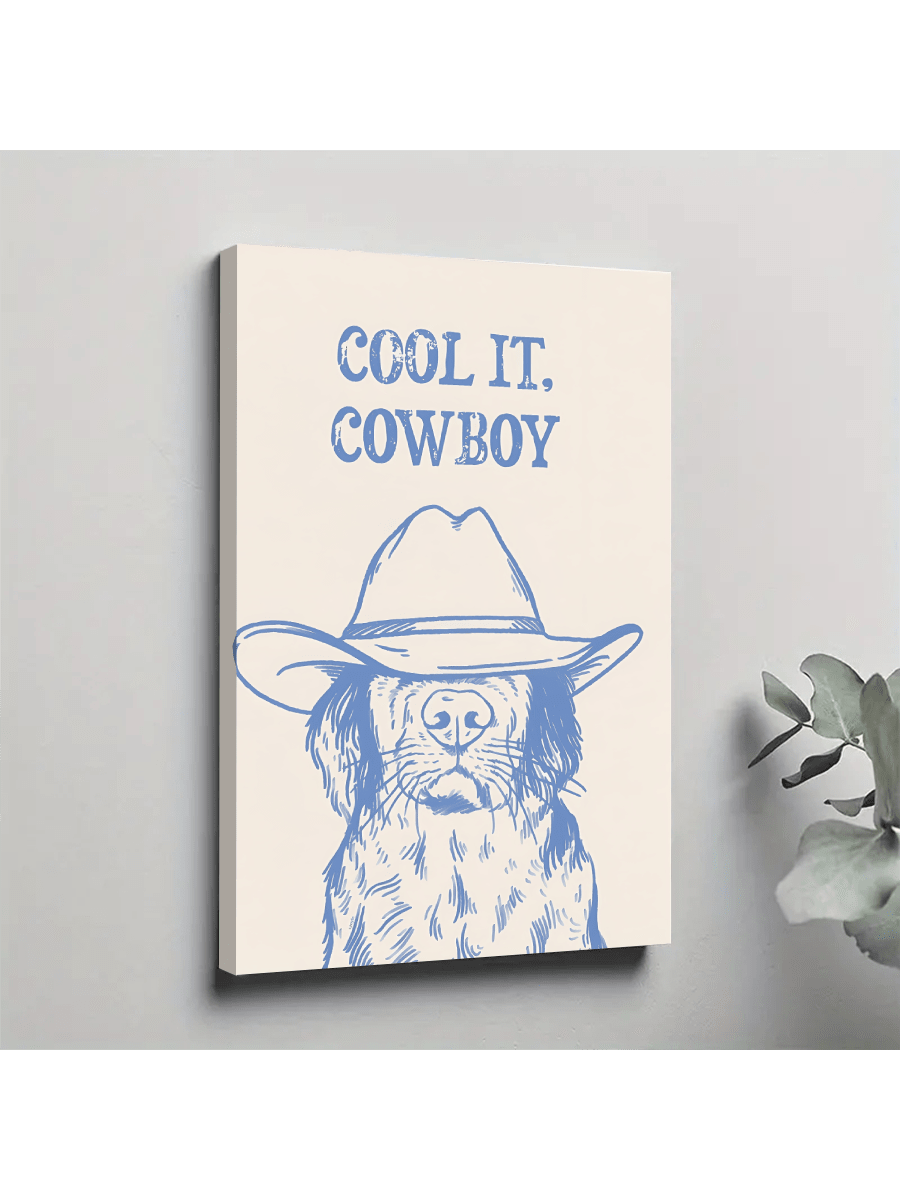 Capture a unique blend of rustic charm and coastal tranquility with this Vintage Cowboy Dog Canvas Poster. This expertly crafted wall art showcases a nostalgic cowboy dog motif, adding character and warmth to any living space. Perfect for home decoration, it complements coastal-themed interiors while offering a distinctive vintage flair. Durable and visually striking, this canvas poster transforms your walls with timeless appeal and refined style.
