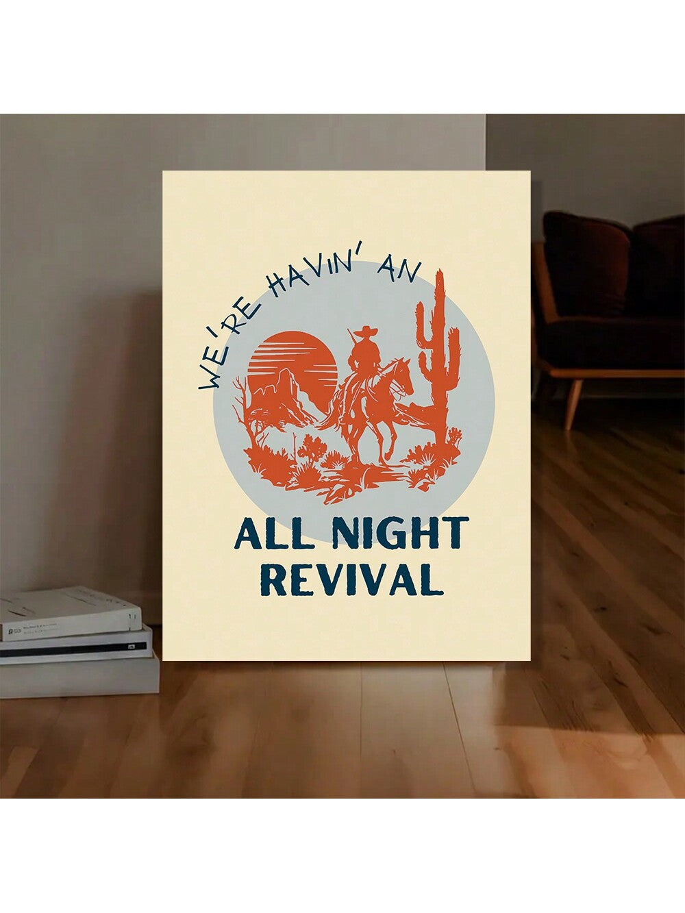 Enhance your home or office with this stunning Vintage Cowboy Landscape Canvas Art. Featuring a classic Western scene, this canvas art adds a touch of nostalgia and charm to any space. Made with high-quality materials, this art piece is sure to elevate your decor and impress any art lover.