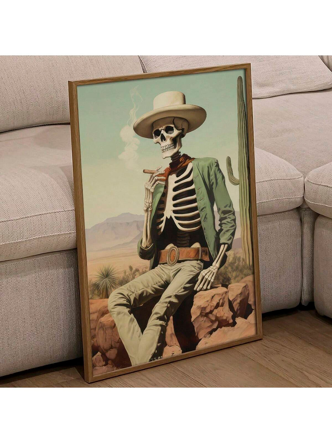 Elevate your living room, bedroom, or home office with this Vintage Cowboy Skull Canvas Art Print. The perfect addition to any western-style decor, this high-quality canvas print captures the essence of the Old West. Expertly crafted and professionally designed, this unique piece is sure to impress.