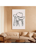 Add a touch of rustic charm to your home decor with this vintage cowgirl canvas poster. Expertly framed, this western wall art showcases the beauty and resilience of the American frontier. Perfect for any room, bring the wild west into your home with this unique piece.