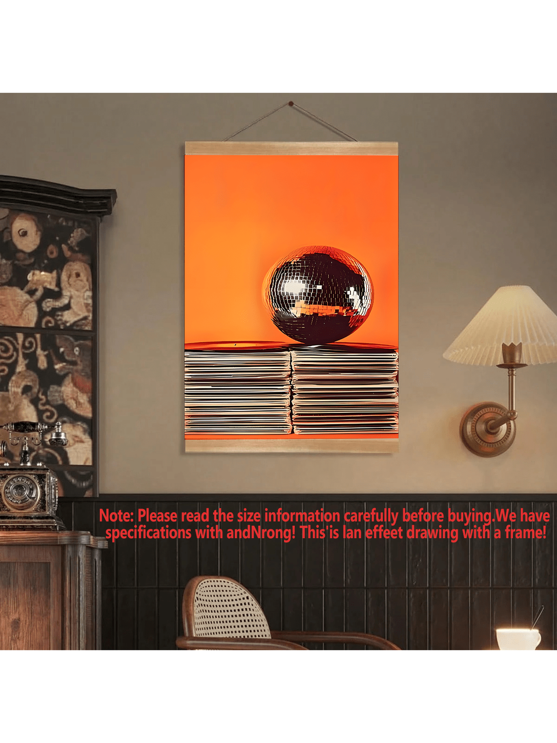 Elevate your space with this Vintage Disco Ball Vinyl Record Canvas Art Print, featuring a striking bold orange palette. Perfect for home, office, or café settings, this art piece combines retro music culture with modern design, adding vibrant energy and a nostalgic touch to any environment. Crafted for durability and visual impact, it’s an ideal choice for those seeking to inspire creativity and conversation through distinctive wall decor.