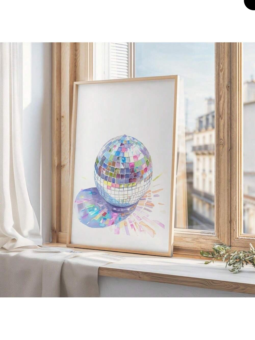 Transform your space with this striking vintage disco ball wall art print. Featuring a retro-inspired design that captures the glamour of classic disco aesthetics, this piece brings nostalgic charm and contemporary flair to any room. Perfect for living rooms, bedrooms, and kitchens, it complements modern décor while adding visual interest and personality. The timeless appeal makes it an ideal choice for those seeking statement art that sparks conversation.
