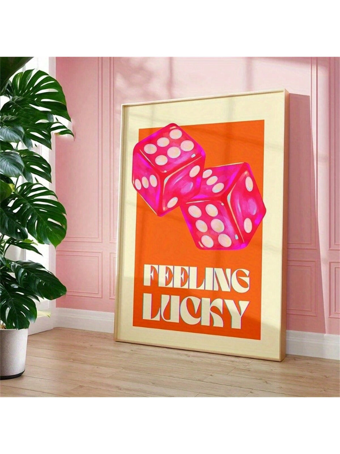 Add a touch of vintage charm to your home decor with this stunning Dopamine Art Canvas Poster. Featuring a unique pink and orange alphabet design, it's perfect for adding a trendy and stylish accent to any room. Made from high-quality canvas, this poster is durable and will add a pop of color to your living space.