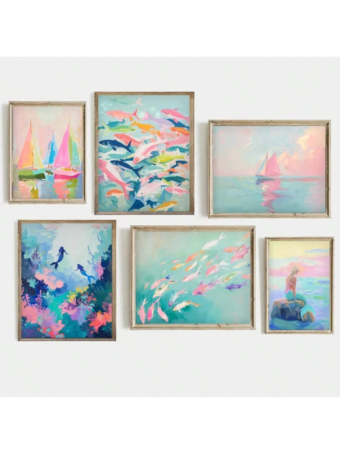 Elevate your living space with this Vintage Fairy Tale canvas poster, featuring a whimsical blend of pink sea goldfish, a graceful mermaid, coral, and a charming sailboat. Crafted to evoke a dreamy underwater fantasy, this art piece adds a touch of elegance and storytelling to any wall. Its timeless design complements various decor styles, making it ideal for creating a serene and imaginative atmosphere in your home. Perfect for enthusiasts of marine-inspired art or fairy tale aesthetics seeking expert-qual