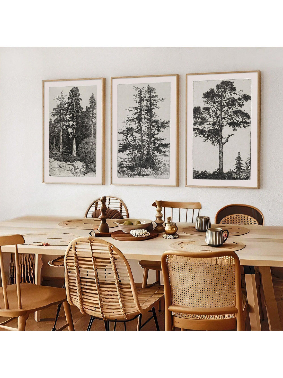 Add a touch of vintage charm to your home with this set of 3 antique tree sketch prints. These nature-inspired prints will bring a sense of nostalgia and tranquility to any room. Made with high-quality materials, each print is a unique piece of art that will enhance the ambiance of your living space.