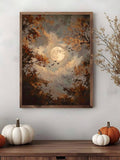 Full moon Halloween framed wall art