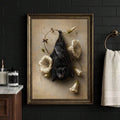 The Vintage Gothic Vampire Bat & Floral Spooky Halloween Canvas Poster blends haunting gothic elegance with delicate floral elements to create a striking piece of seasonal artwork. Featuring a detailed vampire bat surrounded by vintage-inspired botanical accents, rich dark tones, and intricate textures, this design captures the mysterious beauty of Halloween while adding a sophisticated gothic aesthetic to your walls.
