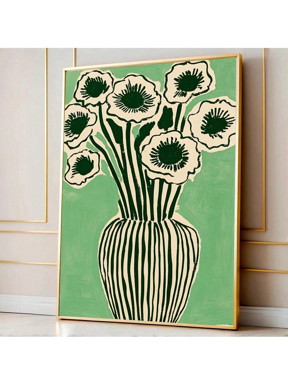 Discover the beauty and charm of vintage green floral art with our abstract poster. Perfect for adding a rustic and aesthetic touch to any home decor. Expertly designed with a professional and scientific approach, this poster is a must-have for any art enthusiast.