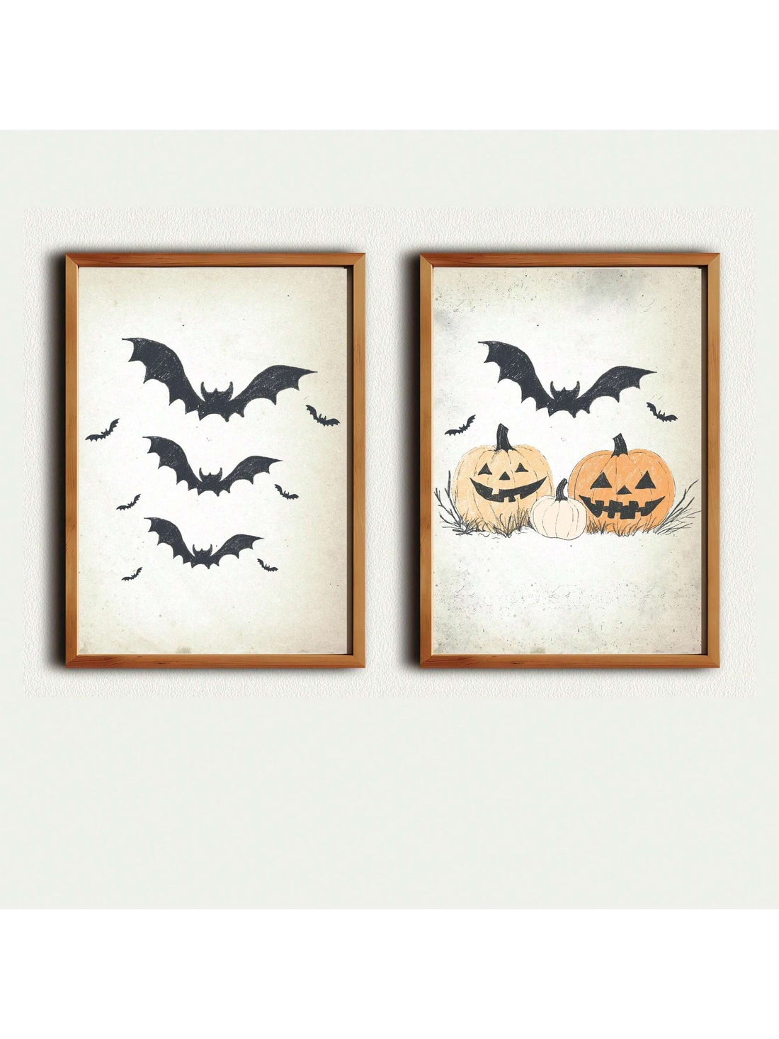 Elevate your seasonal decor with this Vintage Halloween Canvas Art, expertly framed to enhance any space. Featuring classic bat and pumpkin prints, this piece brings a nostalgic yet sophisticated touch to your home during the festive season. Crafted for durability and style, it’s an ideal choice for those seeking timeless Halloween charm in their wall decor.