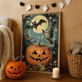 The Vintage Halloween Pumpkin & Bat Pattern Spooky Canvas Poster features a charming repeating pattern of classic pumpkins and flying bats, celebrating the timeless spirit of Halloween with a vintage-inspired aesthetic. Rich autumn colors, nostalgic illustrations, and playful spooky details create a festive artwork that adds warmth, character, and seasonal charm while complementing both rustic and modern home decor.