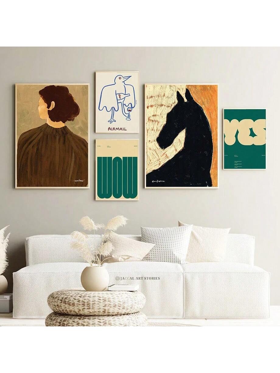 Elevate your interior with this striking vintage horse canvas wall art, a sophisticated abstract piece designed to inspire gallery-quality aesthetics in any room.