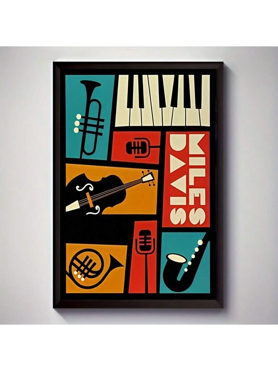 Elevate your space with this Vintage Jazz Music Canvas Art Print, a frameless design that adds timeless charm and sophistication to any room. Perfect for both home and office, its classic jazz theme inspires creativity while complementing diverse décor styles. Crafted with high-quality canvas, this print offers durable, vibrant visuals, making it an ideal choice to express your passion for music and enhance your environment with refined artistry.