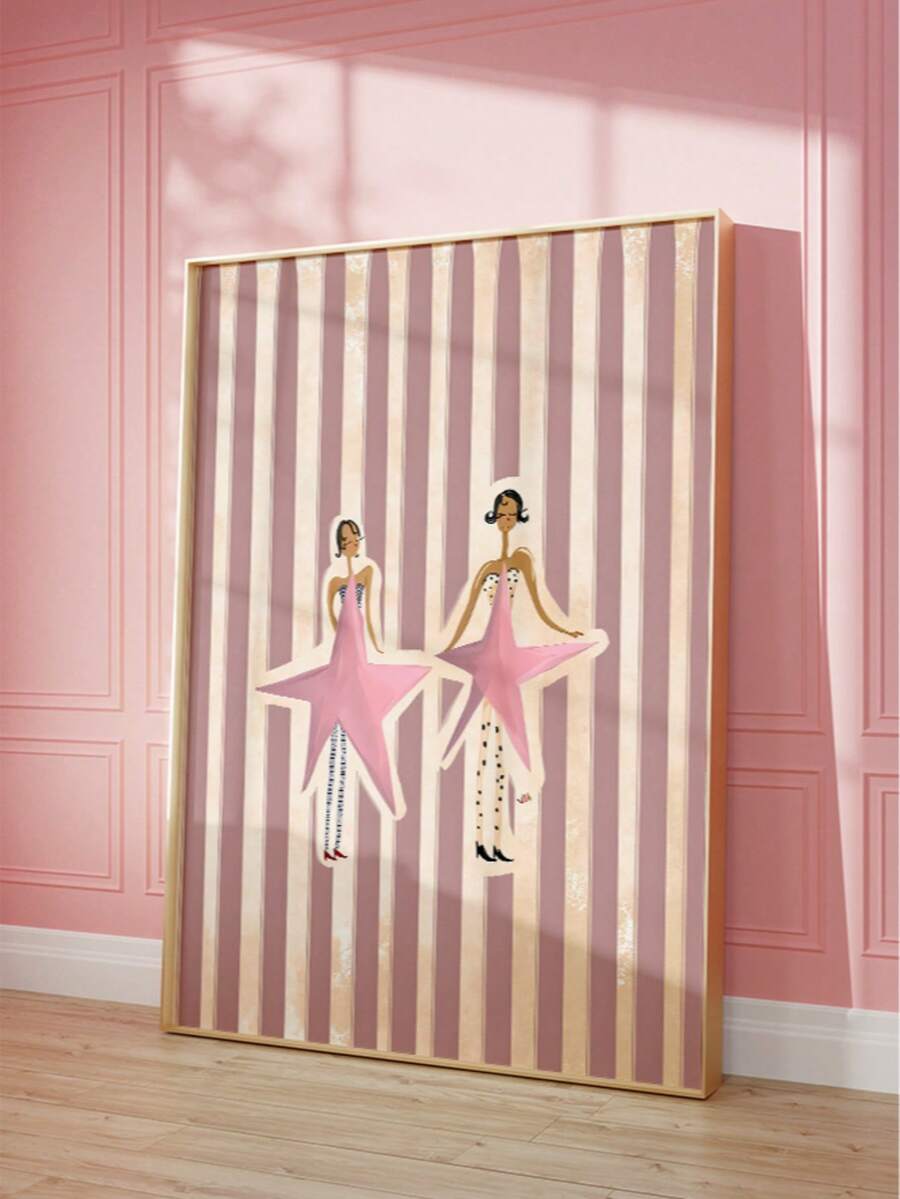 Vintage "Kiss All The Time" Disco & Cocktail Lover Canvas Poster 