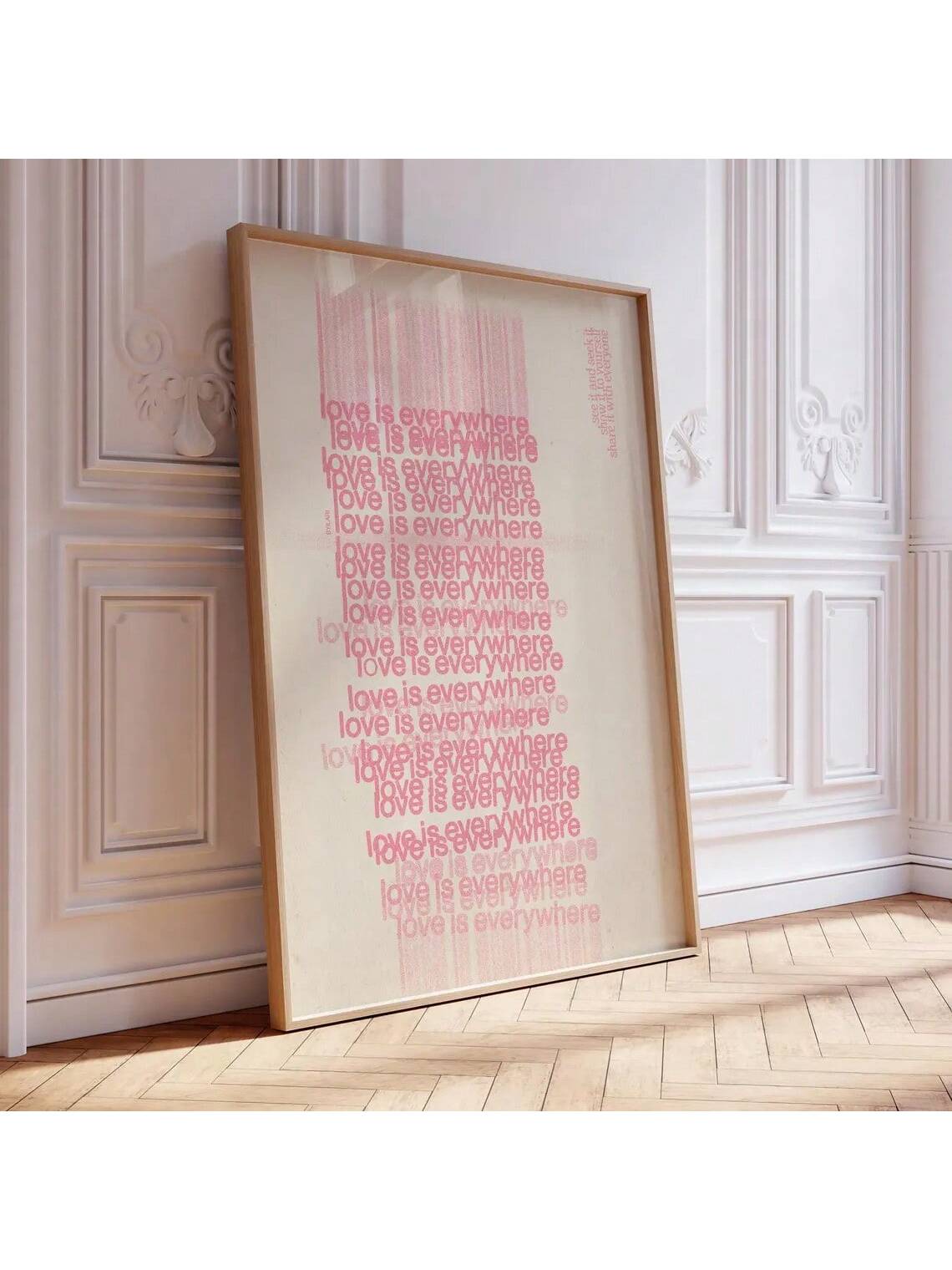 Celebrate timeless romance with the Vintage Love is Everywhere Poster. This soft aesthetic wall art brings a gentle, nostalgic charm to any space, perfect for Valentine's Day or everyday home décor. Its subtle colors and classic design create a warm, inviting atmosphere, making it an elegant addition for expressing love in your living space. Crafted to complement various styles, it enhances your décor with understated beauty and heartfelt sentiment.