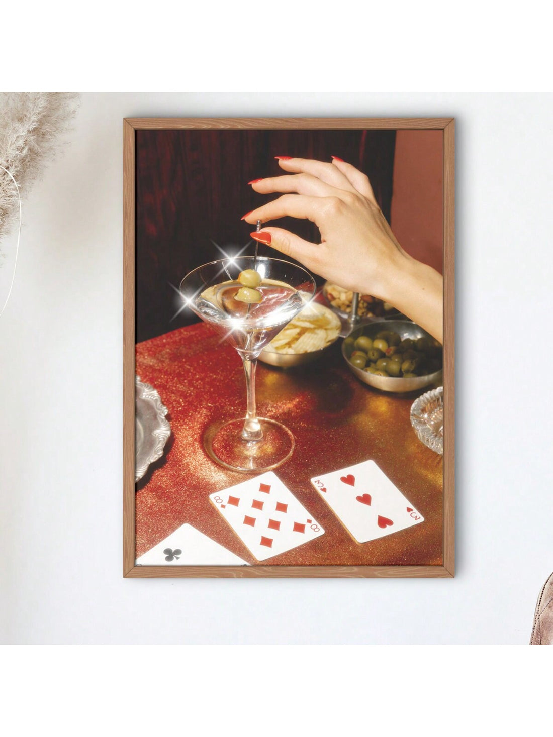 Elevate your space with the Vintage Martini Poker Canvas Poster, a sophisticated piece of framed wall art perfect for home or bar décor. This stylish poster combines classic cocktail and poker themes, adding a touch of timeless elegance and personality to any room. Crafted on high-quality canvas, it offers durability and vibrant detail, making it an ideal choice for enthusiasts seeking to enhance their environment with refined, thematic artwork.